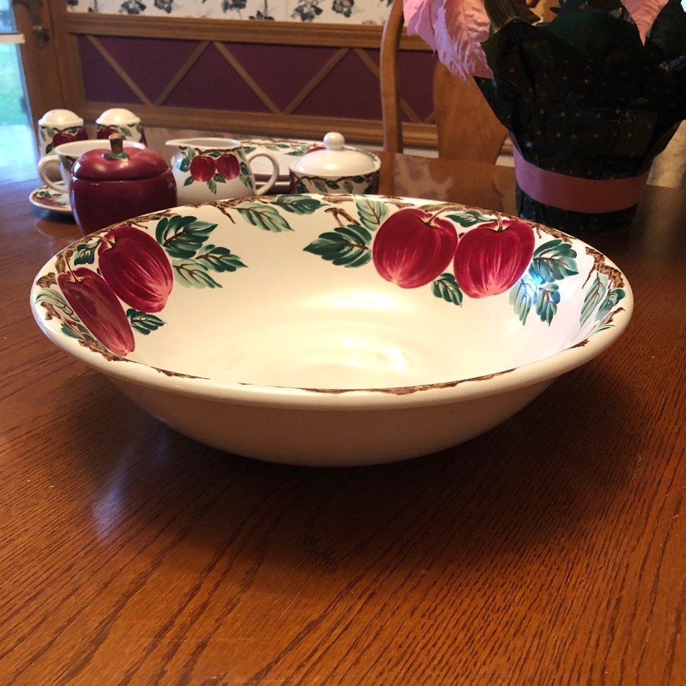 Large 13” Serving Bowl Apple Bella Roma Nancy Calhoun Tuscan Farmhouse
